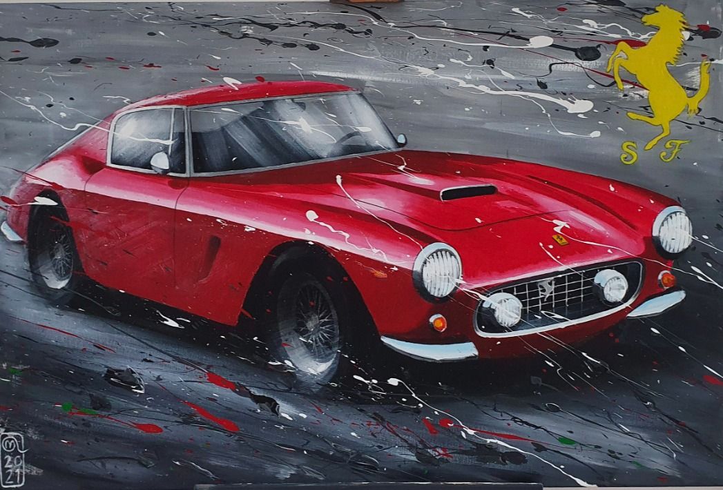 Ferrari 250 GTB (120x80cm) - Mikael Lindberg