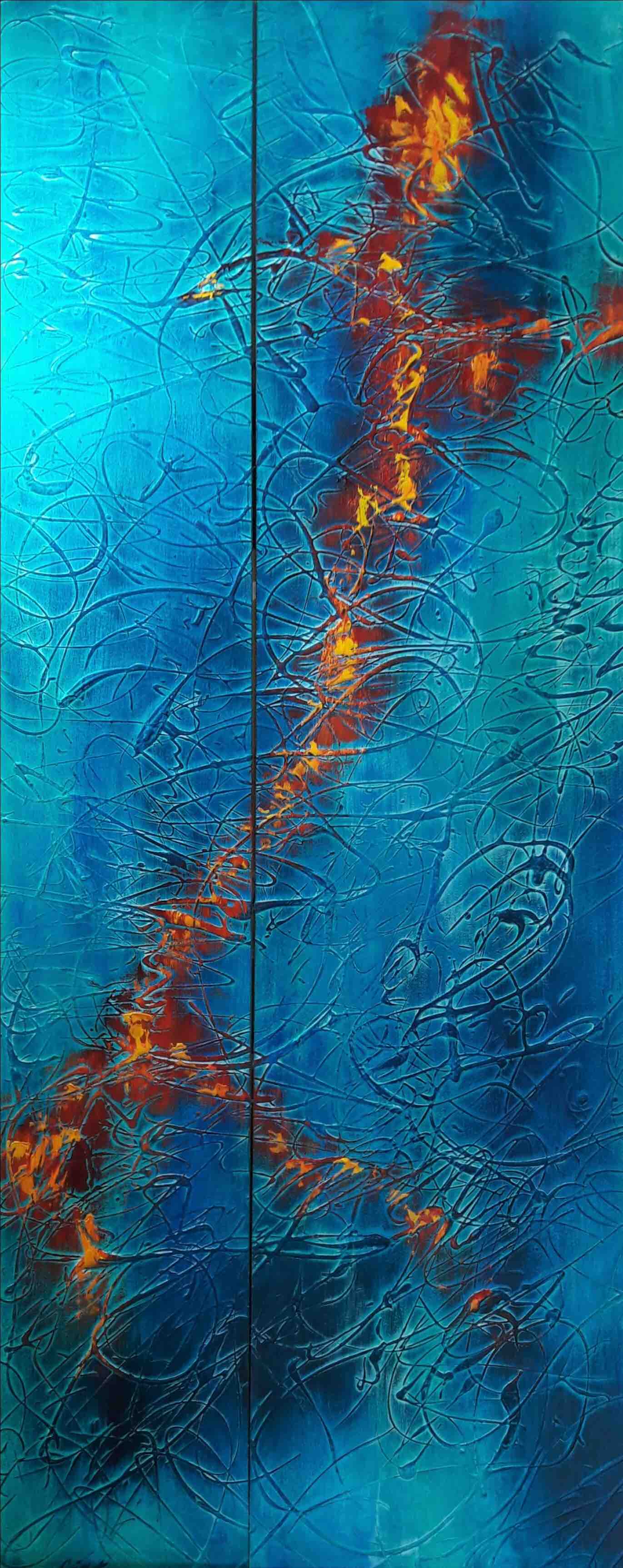 Fire and ice (51x122cm) - Camilla Karlsson