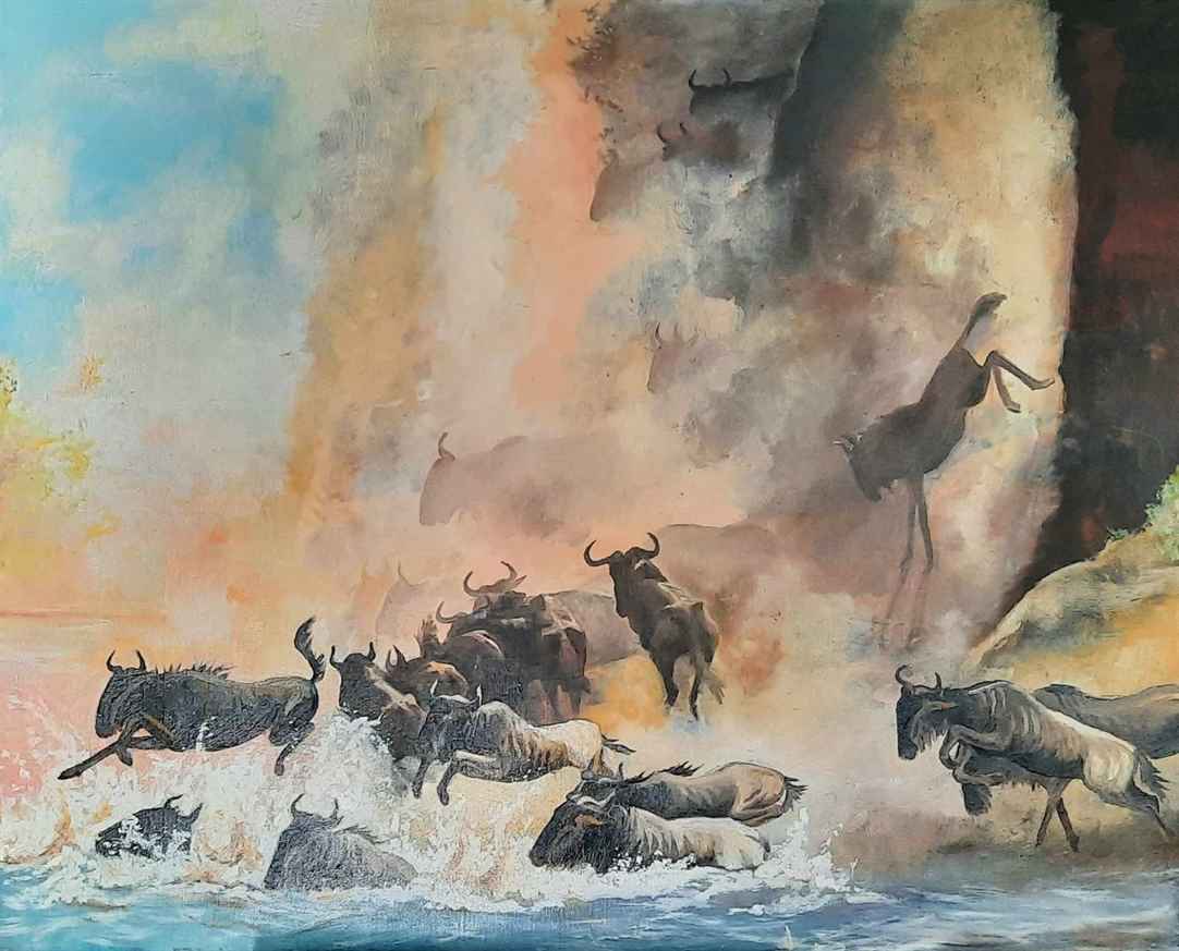 Great Migration (the heard) (90x80cm) - Renata Edin