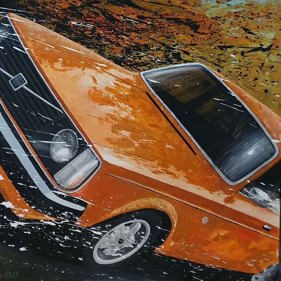 Volvo 240 (90x90cm) - Mikael Lindberg